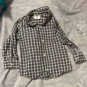 Crazy 8 Boys Black & White Plaid Button-Down Shirt Easter